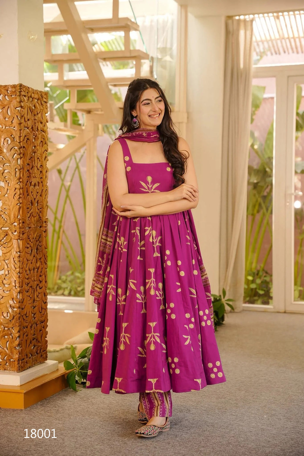 Kurti pant Dupatta 18001 designer printed gown collection by Texofab