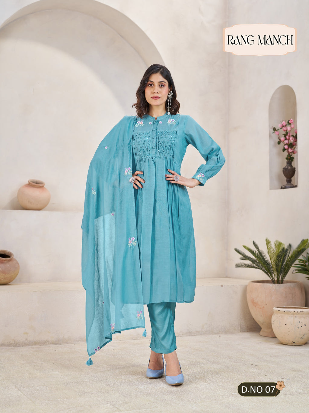 Premium Mal Chanderi collection Beautiful colors elegant look and premium finishing