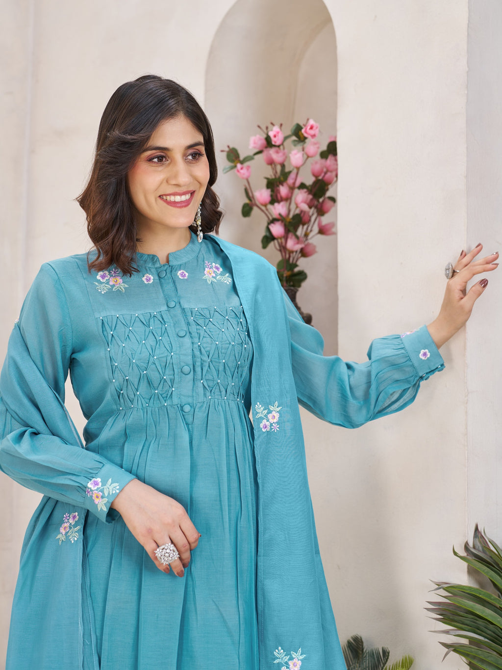 Premium Mal Chanderi collection Beautiful colors elegant look and premium finishing
