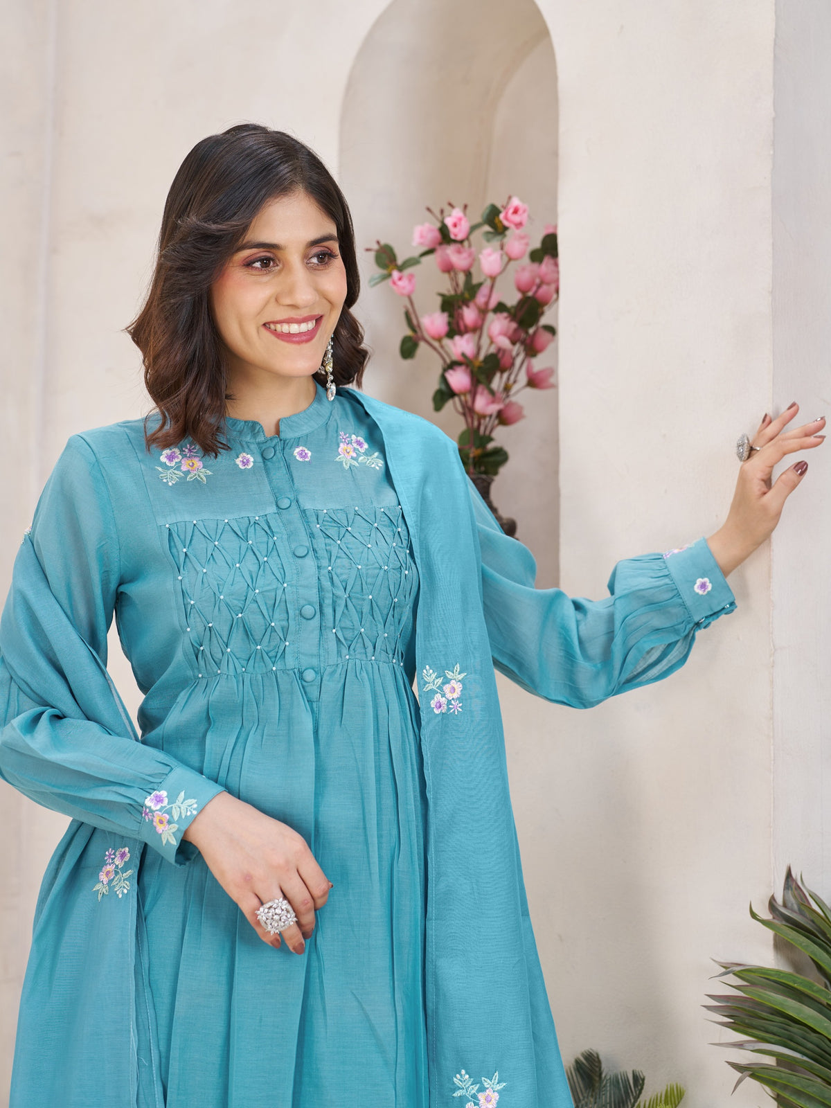 Premium Mal Chanderi collection Beautiful colors elegant look and premium finishing