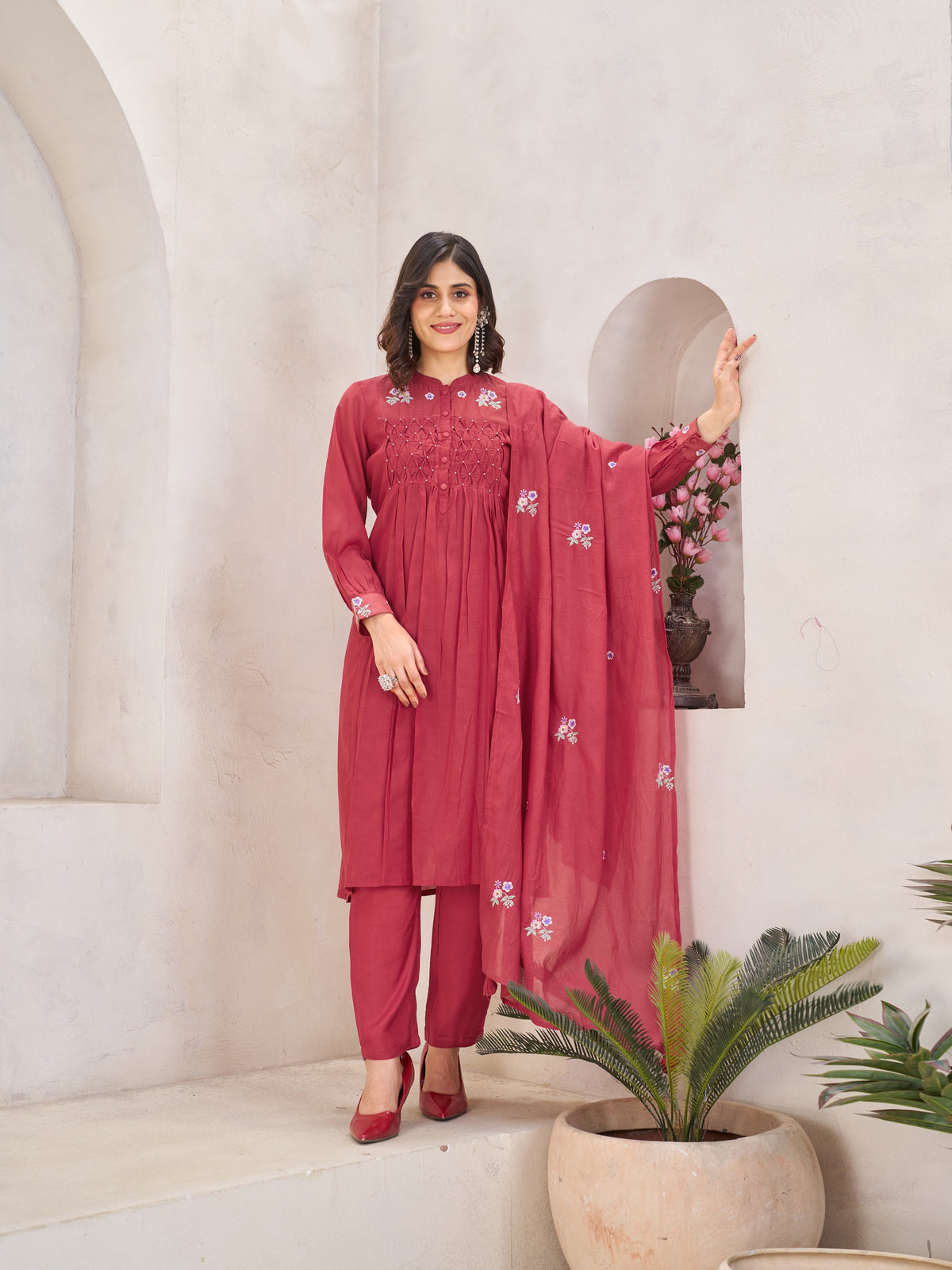 Premium Mal Chanderi collection Beautiful colors elegant look and premium finishing by Texofab