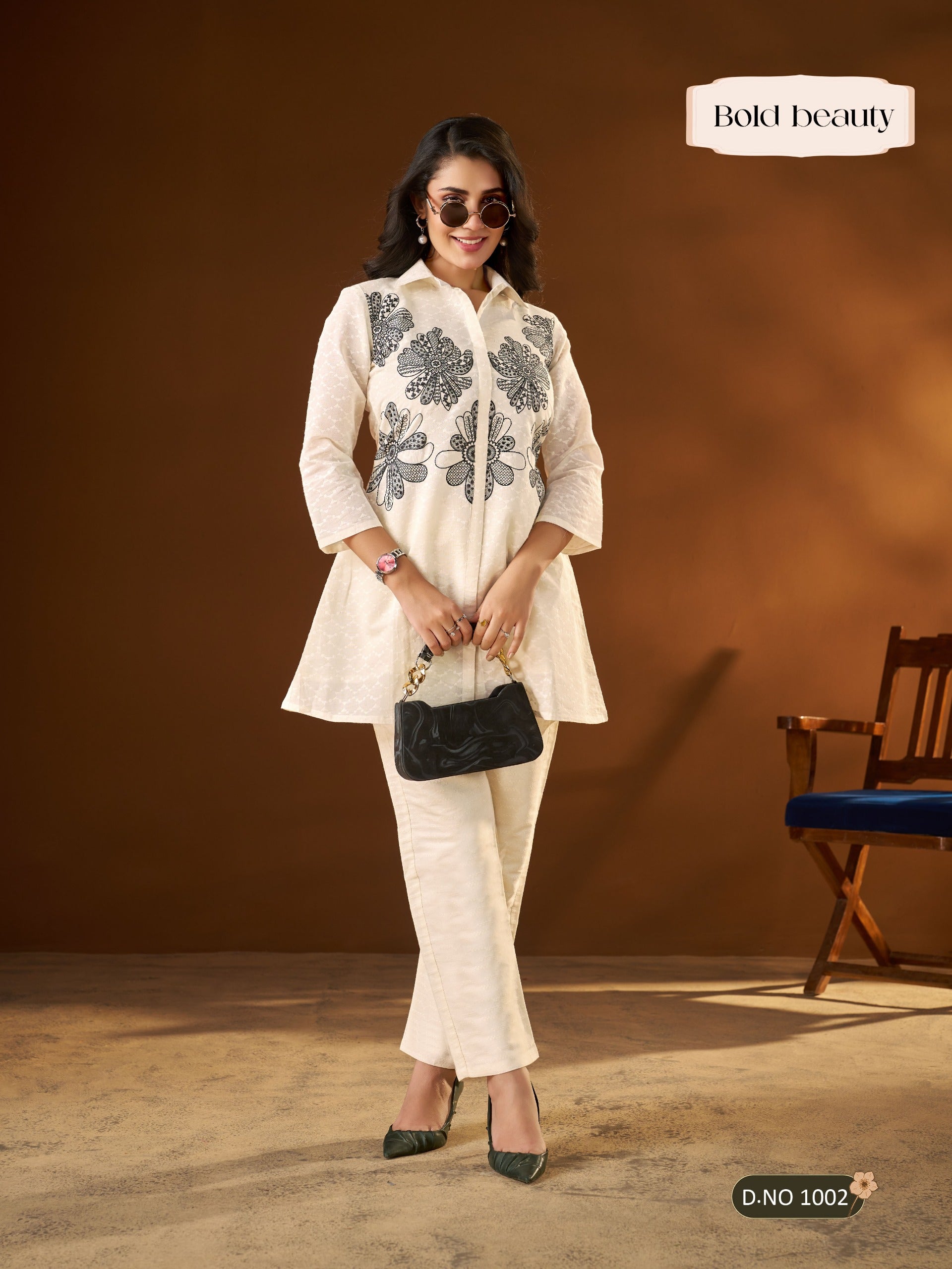 Cotton 2-Piece Straight Hip cover Concept Cord-set By Texofab