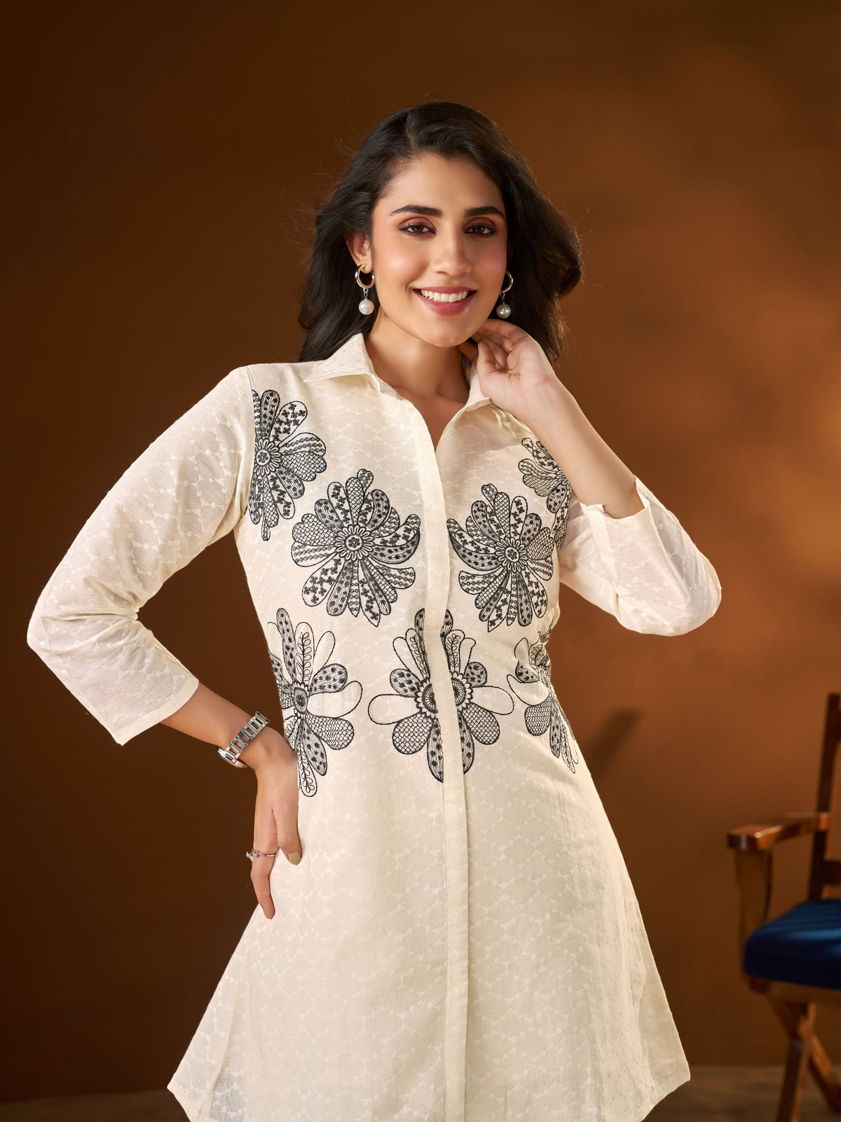 Cotton 2-Piece Straight Hip cover Concept Cord-set By Texofab