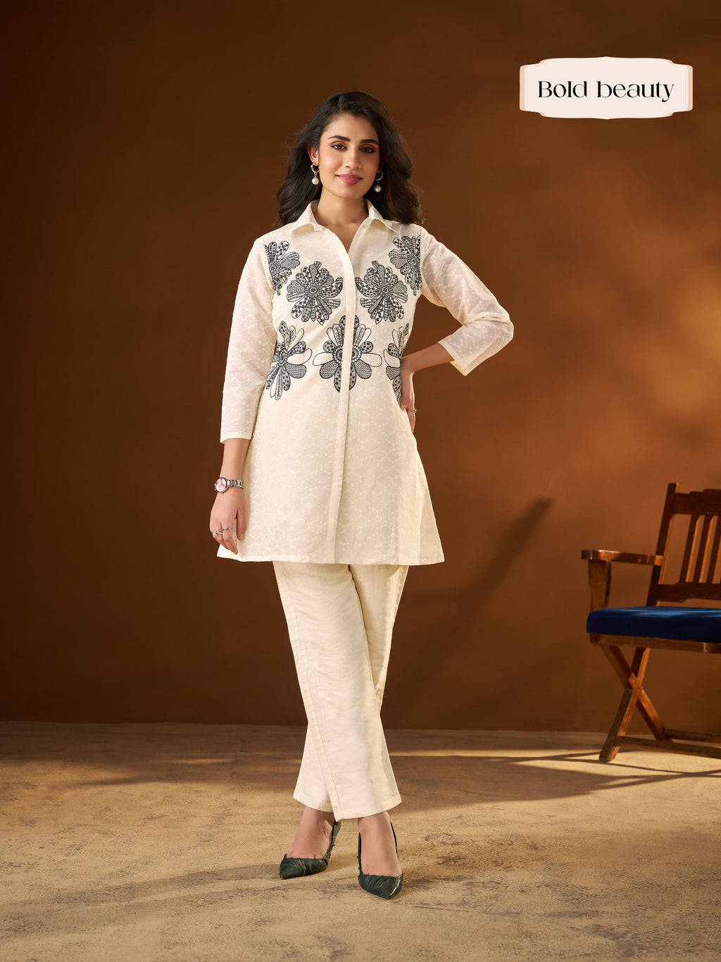 Cotton 2-Piece Straight Hip cover Concept Cord-set By Texofab
