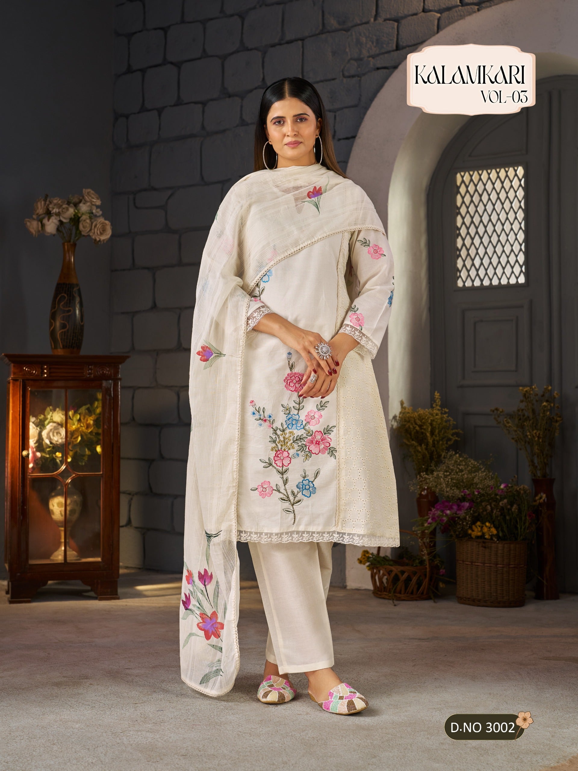 COTTON COLLECTION BY TEXOFAB 3PSC KURTI PANT DUPATTA