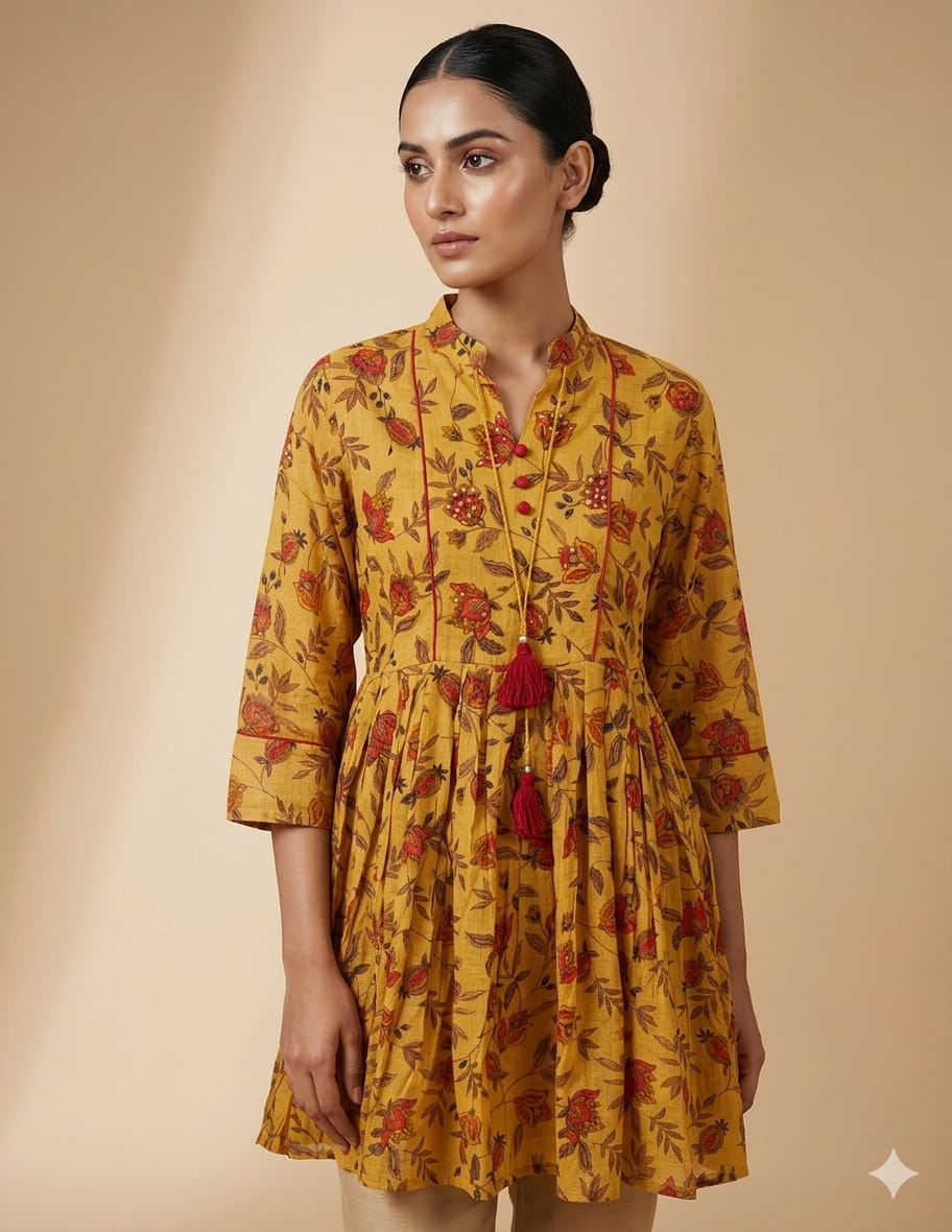 pure weaves of Printed Mal fabric with touch of embroidery in Garments launch by Texofab