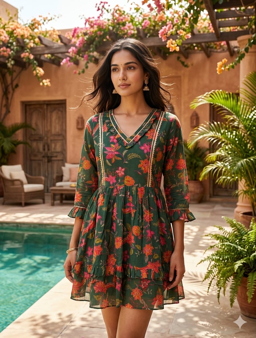 pure weaves of Printed Mal fabric with touch of embroidery in Garments launch by Texofab