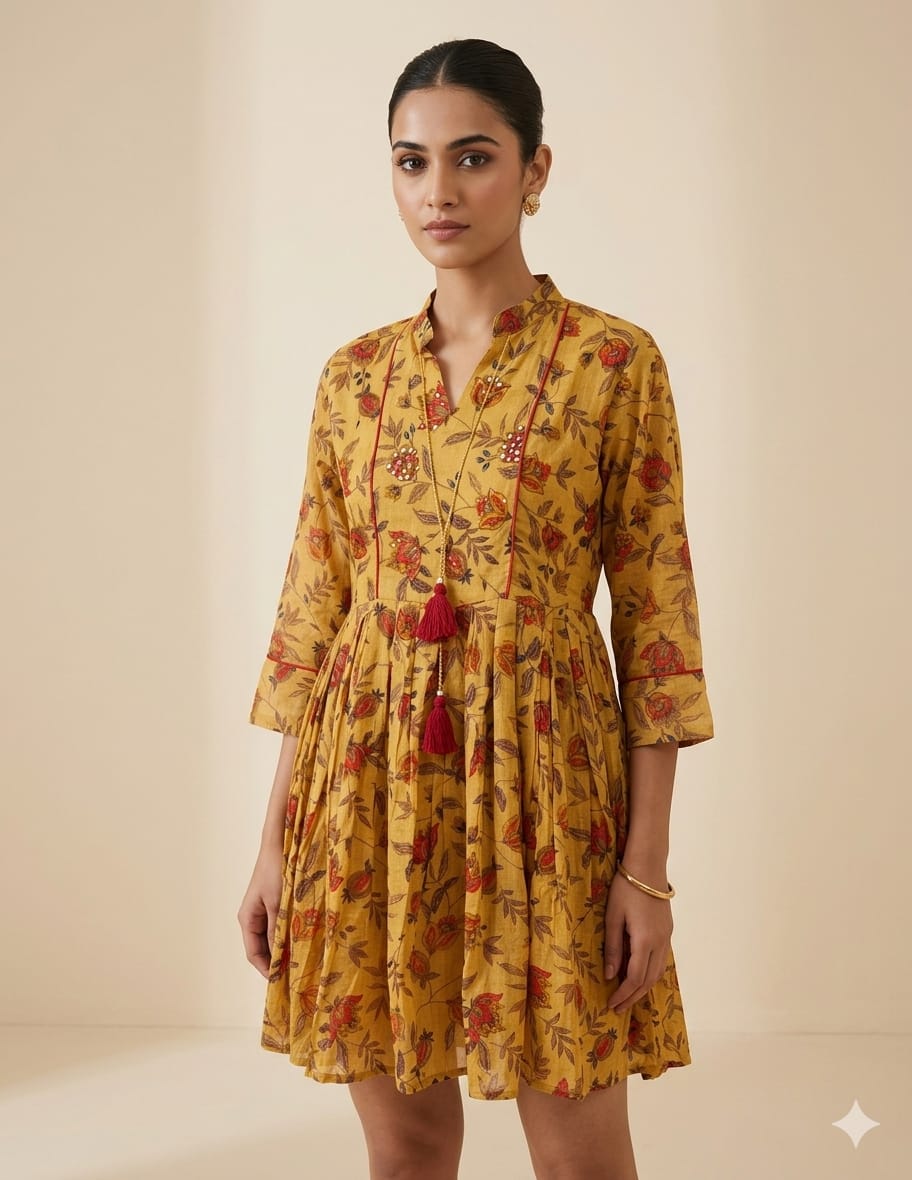 pure weaves of Printed Mal fabric with touch of embroidery in Garments launch by Texofab