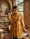 pure weaves of Printed Mal fabric with touch of embroidery in Garments launch by Texofab
