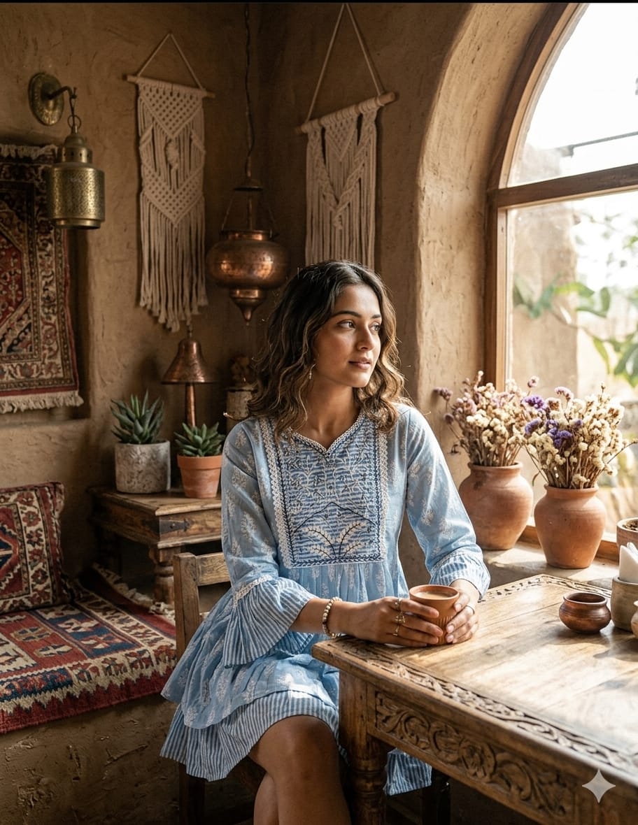pure weaves of Printed Mal fabric with touch of embroidery in Garments launch by Texofab