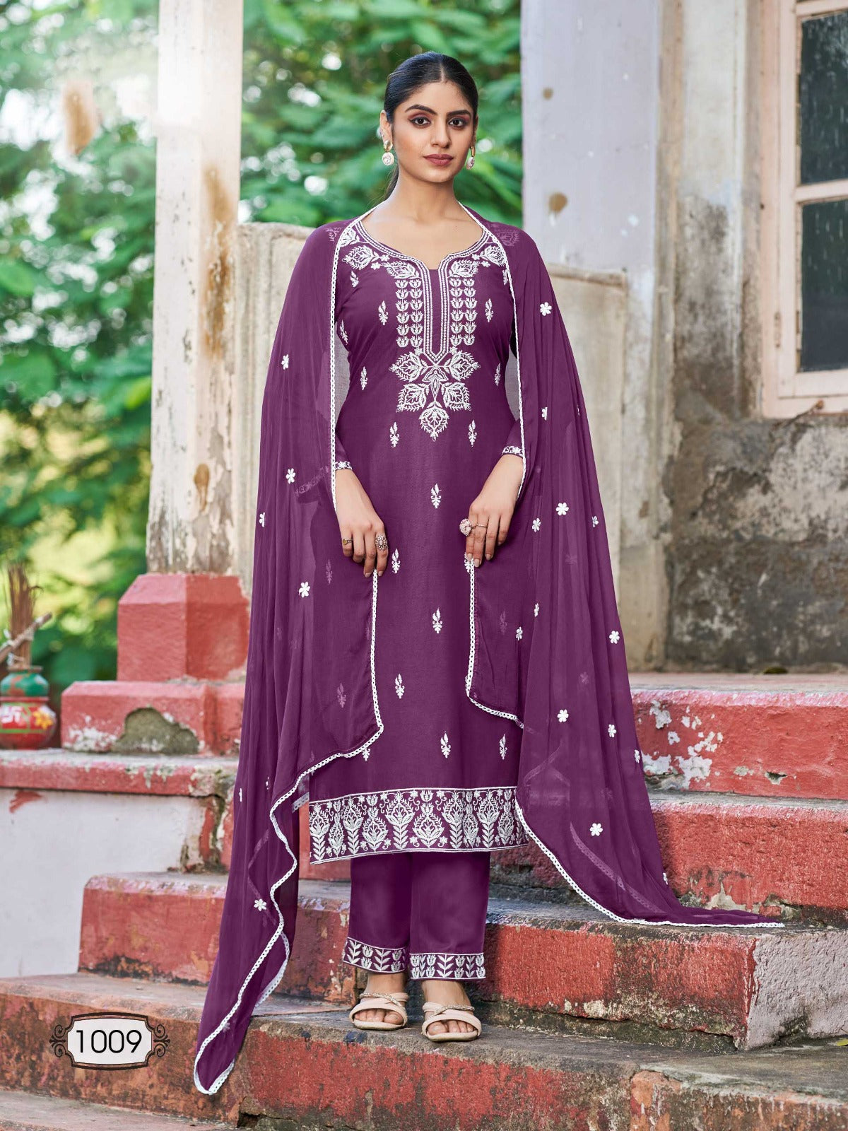 Heavy Rayon Kurti Pant Dupatta with embroidery work Launch By Texofab