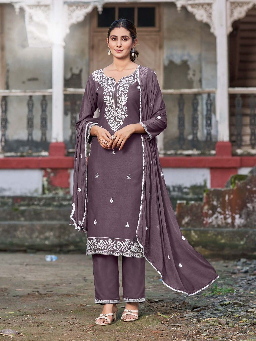 Heavy Rayon Kurti Pant Dupatta with embroidery work Launch By Texofab