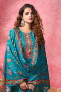 Natural crepe viscose kurti pant dupatta partywear set by Texofab