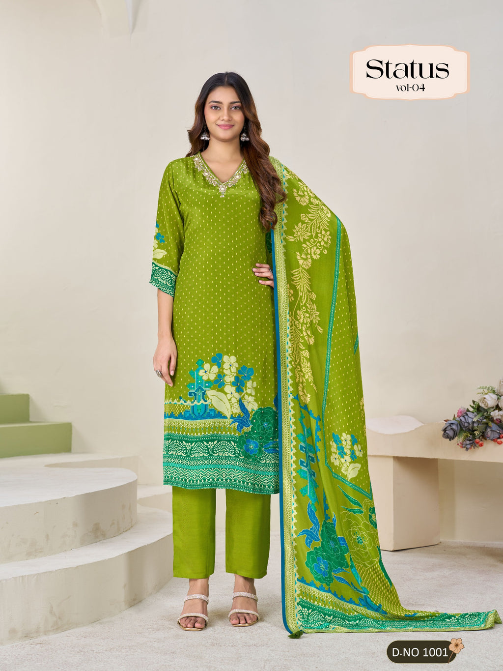 Premium Viscose Silk Kurti Pant Dupatta collection By Texofab