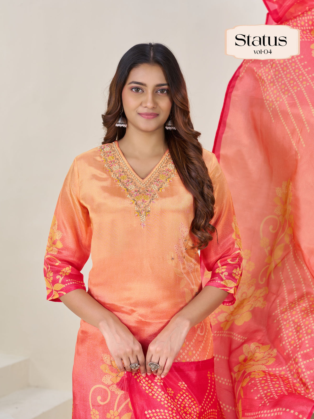 Premium Viscose Silk Kurti Pant Dupatta collection By Texofab