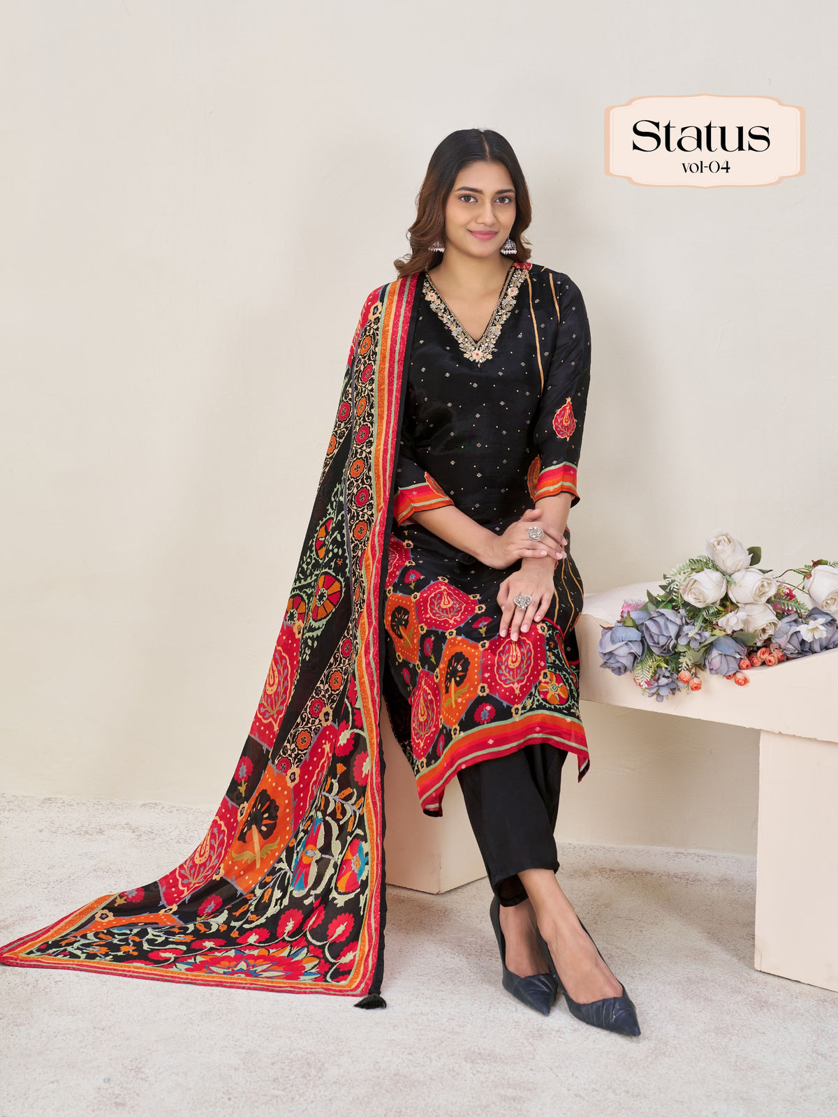 Premium Viscose Silk Kurti Pant Dupatta collection By Texofab