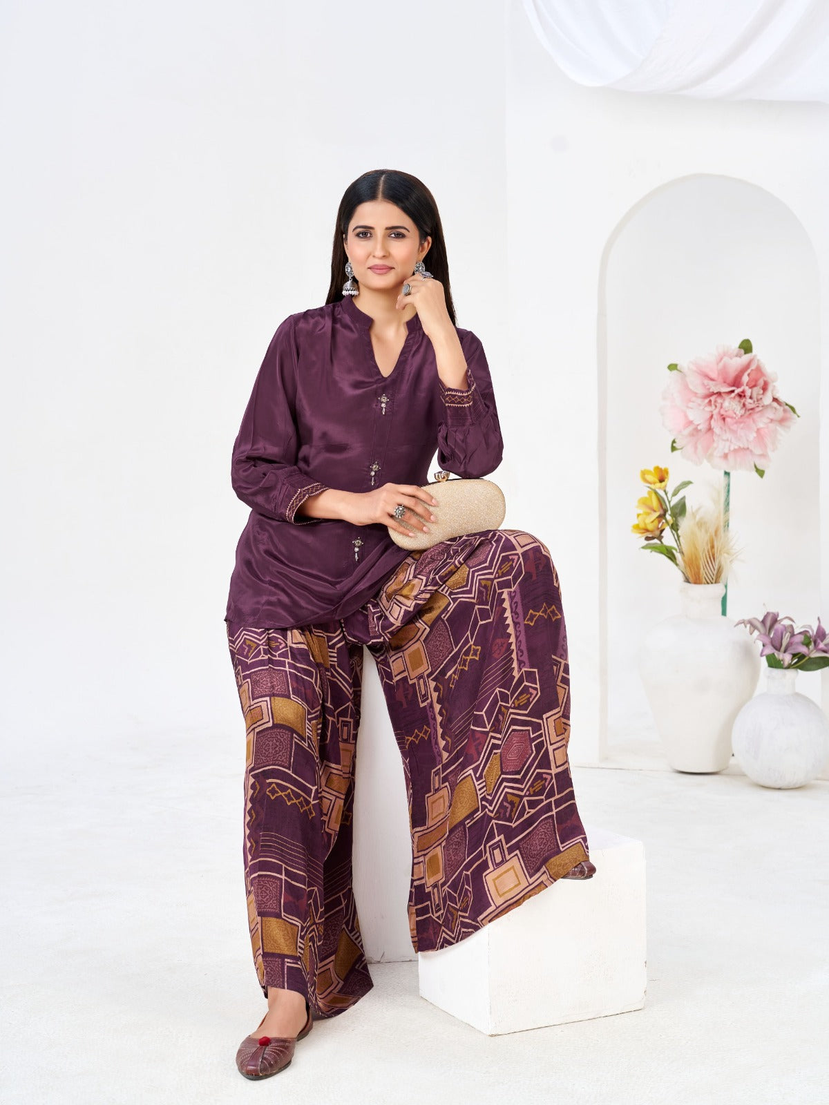 2-Piece Concept  plazo Cord-set Stunning Collection  By Texo
