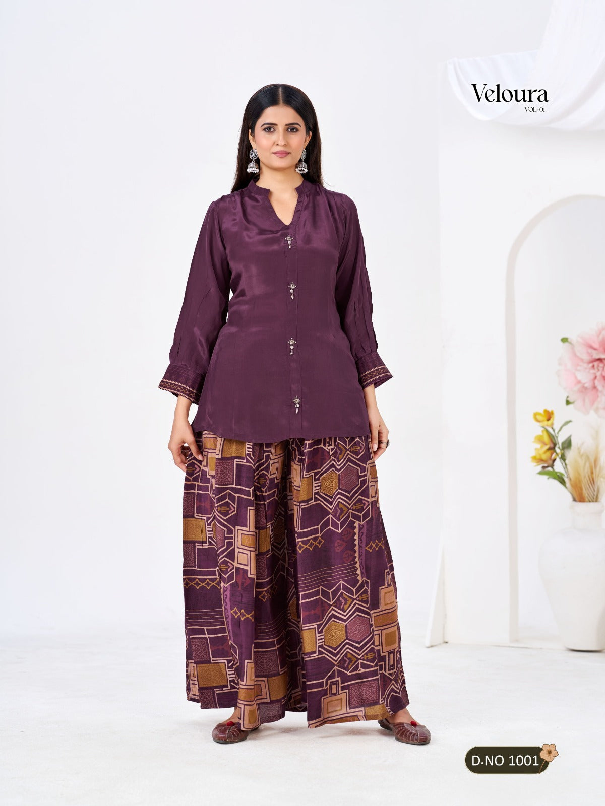 2-Piece Concept  plazo Cord-set Stunning Collection  By Texo