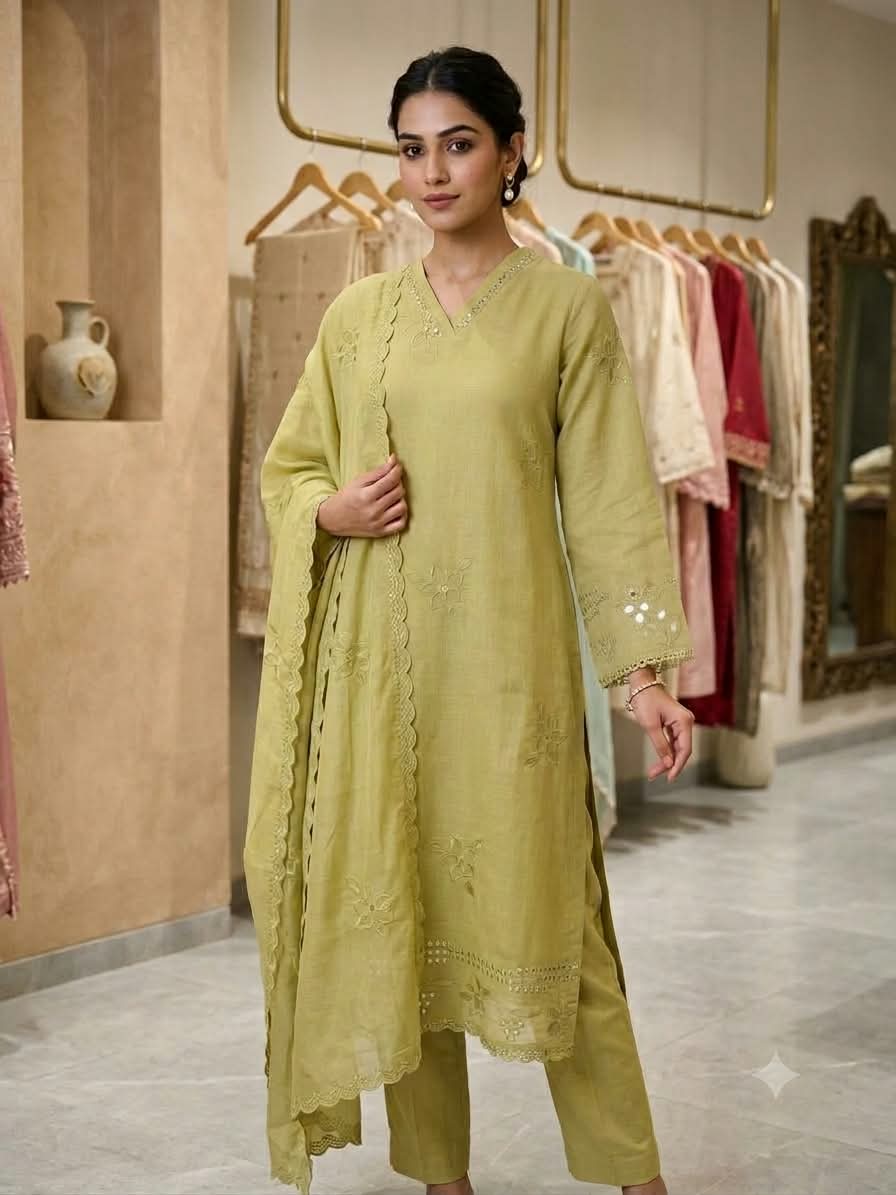 designer 3pcs  silk fabric kurti pant dupatta collection by texofab