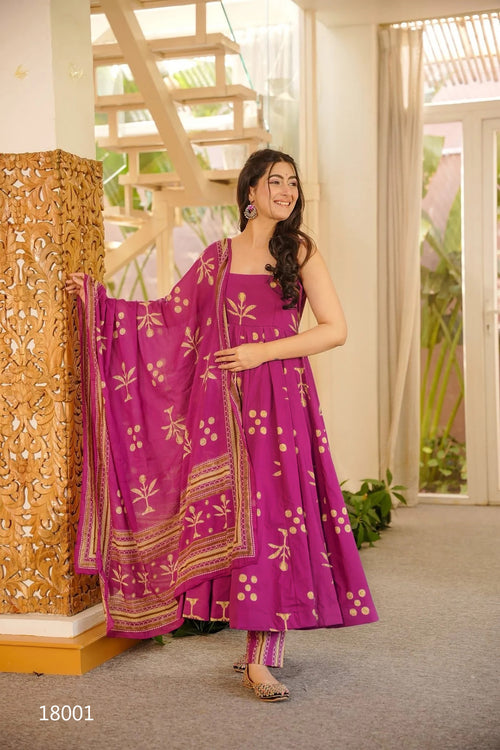 Kurti pant Dupatta 18001 designer printed gown collection by Texofab