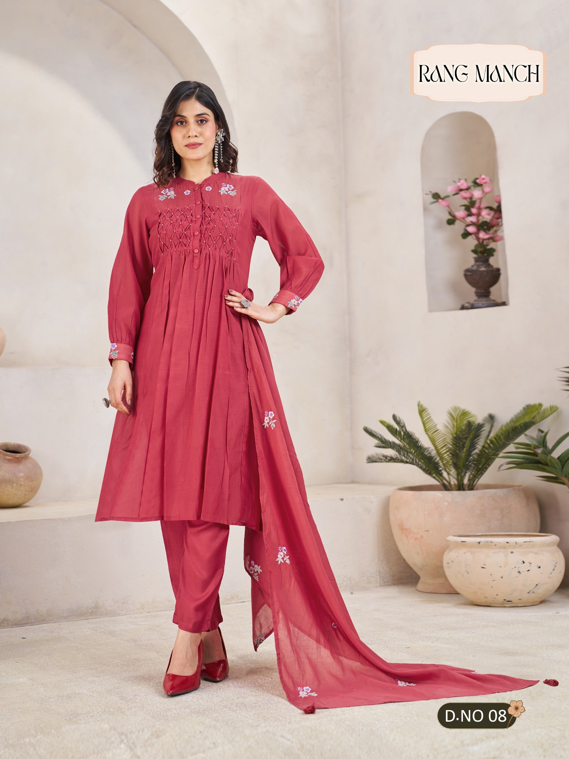 Premium Mal Chanderi collection Beautiful colors elegant look and premium finishing by Texofab
