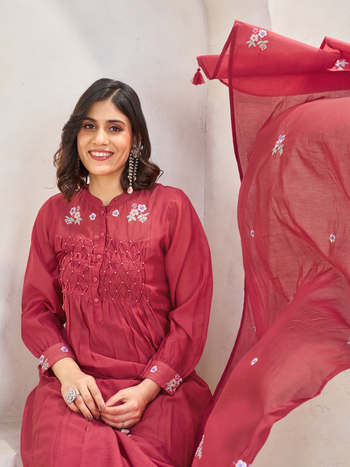 Premium Mal Chanderi collection Beautiful colors elegant look and premium finishing by Texofab